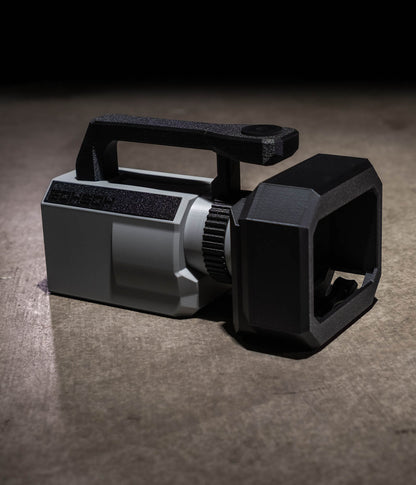 Mini VX™ 3D-printed action camera cage for GoPro, DJI Action and Insta360 — VX1000-style skate filming rig.